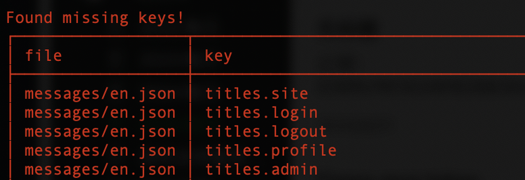 i18n检测 - 缺失的key