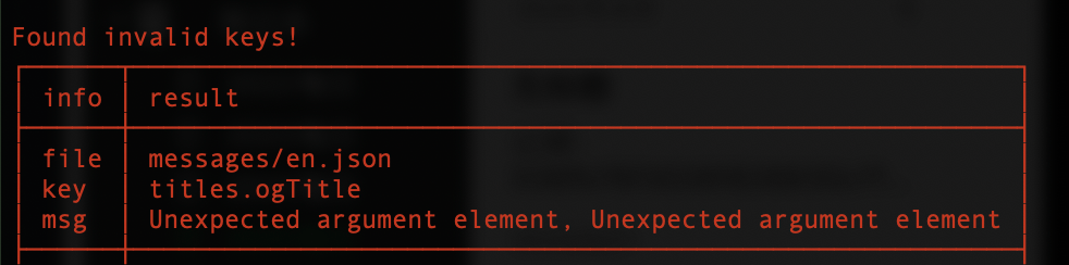 i18n检测 - 无效的key